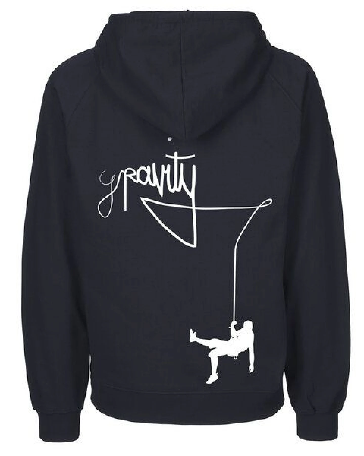HANDGEDRUCKT "Gravity" Männer Hoody aus reiner Biobaumwolle (kbA) – Ansicht 2