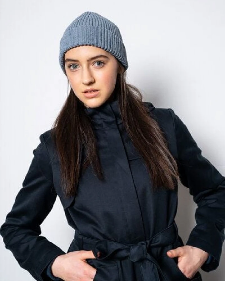 ein garten Studios kurze Strickmütze / recycelte Biobaumwolle + Tencel / vegan
