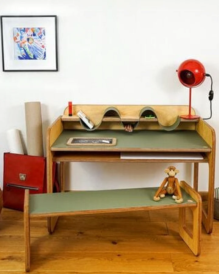 HipHip-Hurra Kindertisch mit Utensilo und Bank
