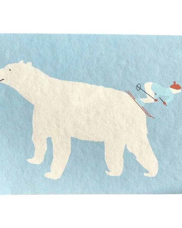 Salon Elfi Weihnachtskarte Eisbär