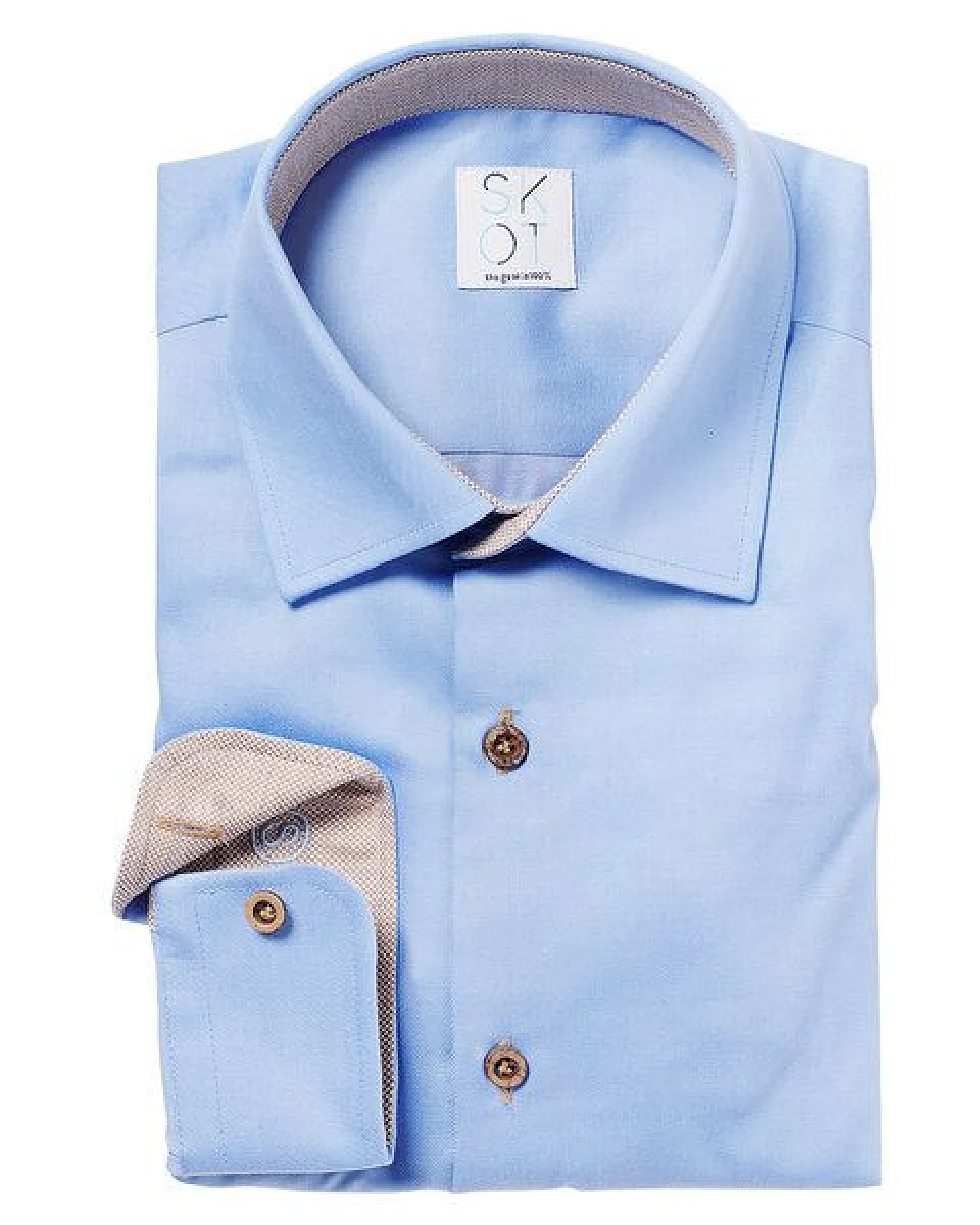 SKOT Fashion Nachhaltige Langarm Herren Hemd Skot Circular Blue Contrast – Ansicht 2