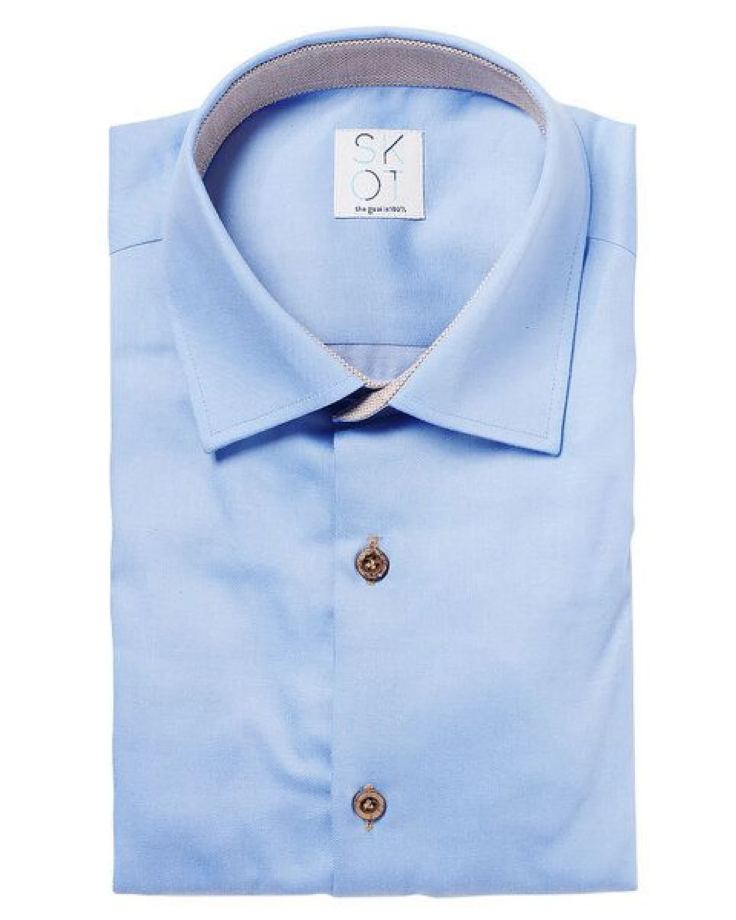 SKOT Fashion Nachhaltige Langarm Herren Hemd Skot Circular Blue Contrast – Ansicht 3