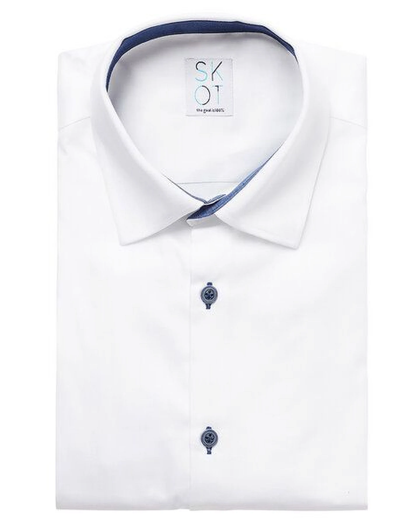 SKOT Fashion Nachhaltige Langarm Herren Hemd Circular White Contrast – Ansicht 3