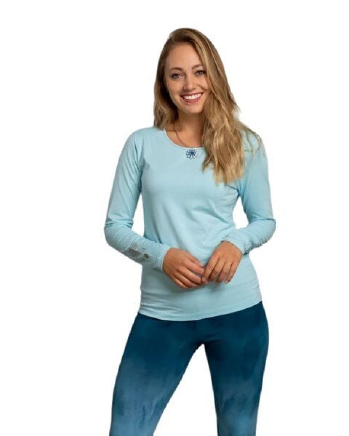 The Spirit of OM Longsleeve Bambus Ice Blue