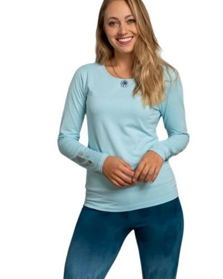The Spirit of OM Longsleeve Bambus Ice Blue