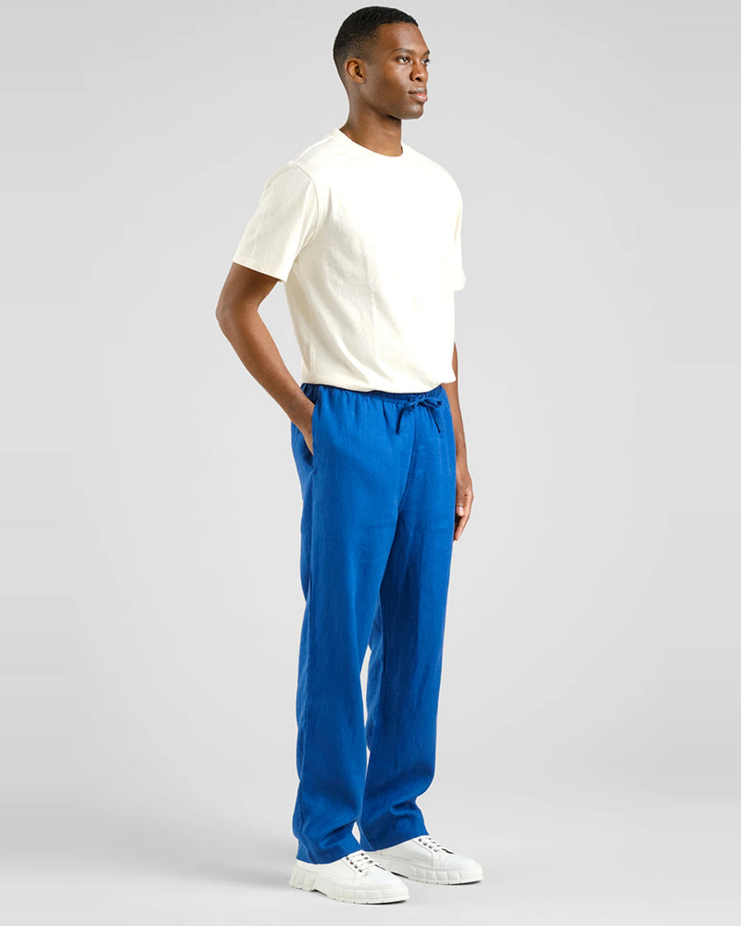 DEDICATED Herren vegan Hose Klitmoeller Blau – Ansicht 2