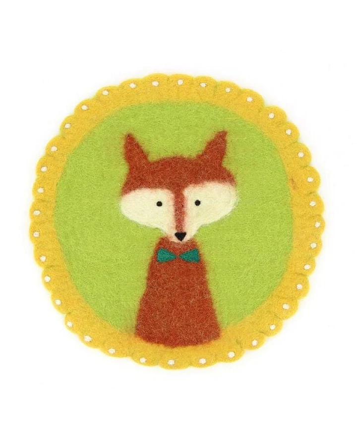 GLOBO Fair Trade Sitzkissen /Tischset FUCHS aus Wollfilz