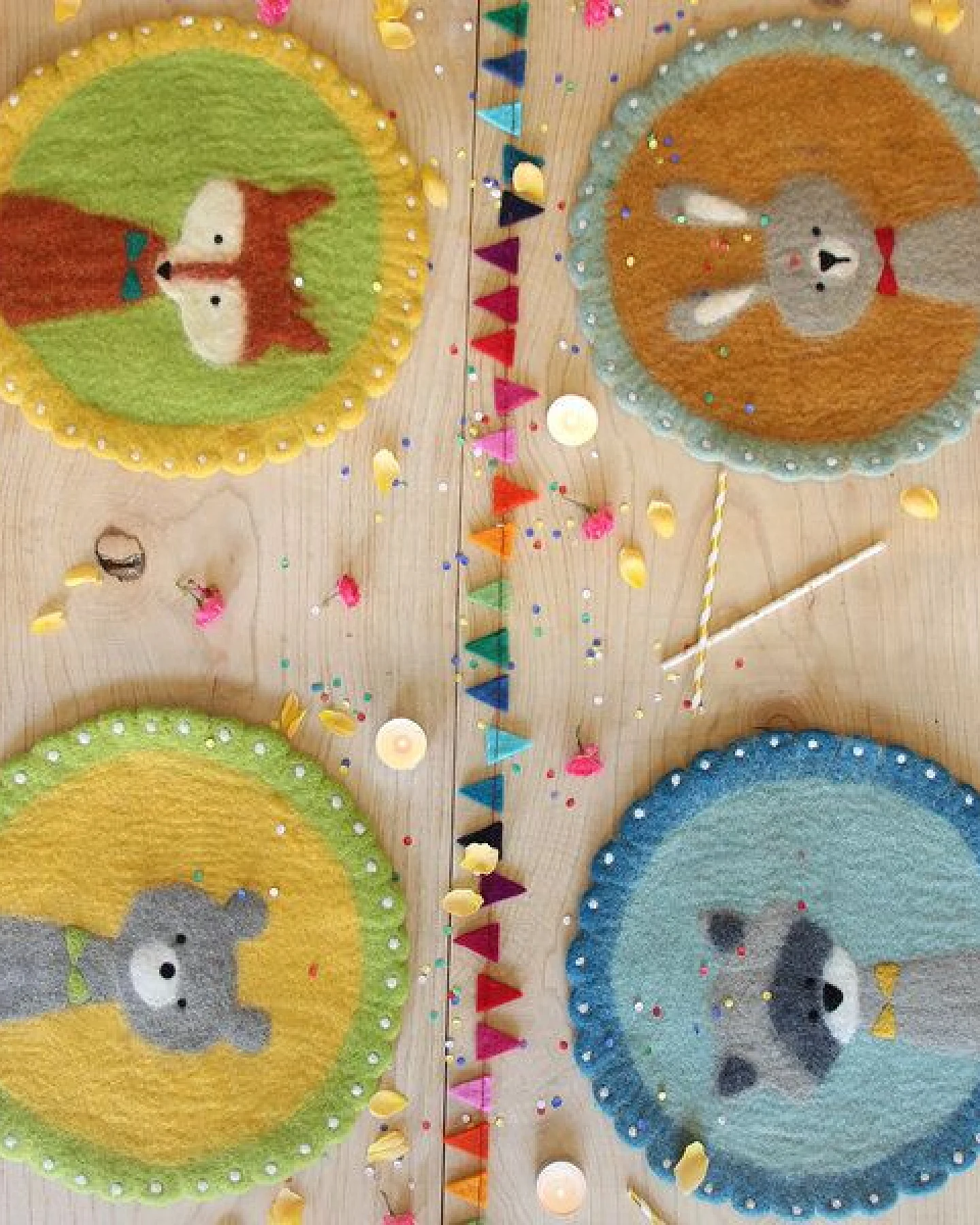 GLOBO Fair Trade Sitzkissen /Tischset FUCHS aus Wollfilz – Ansicht 2