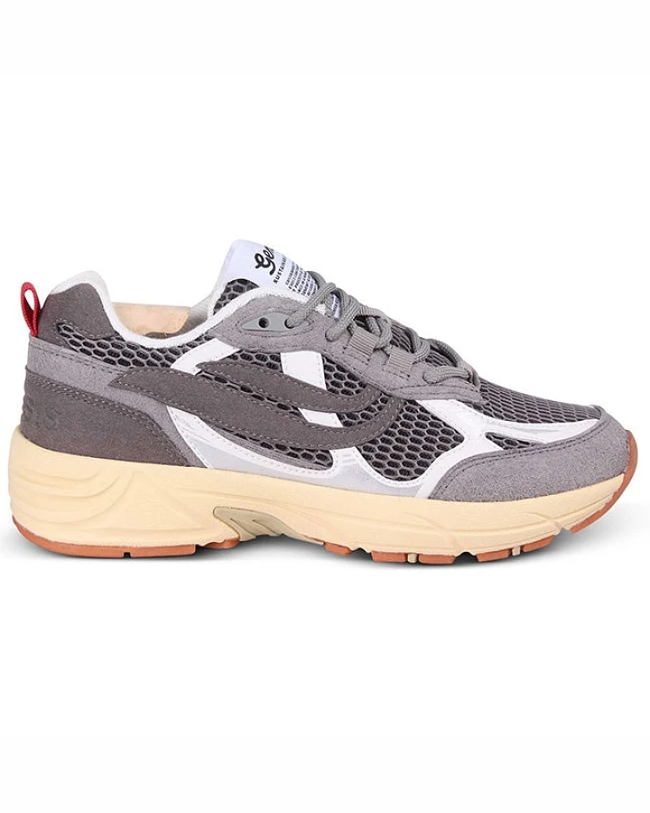 Genesis Herren vegan Sneaker G-Eco '99 Metallic Grau/Weiß/Silber