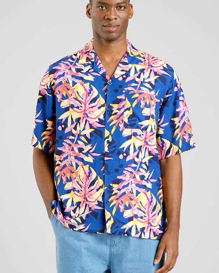 DEDICATED Herren vegan Hemd Marstrand Tropical