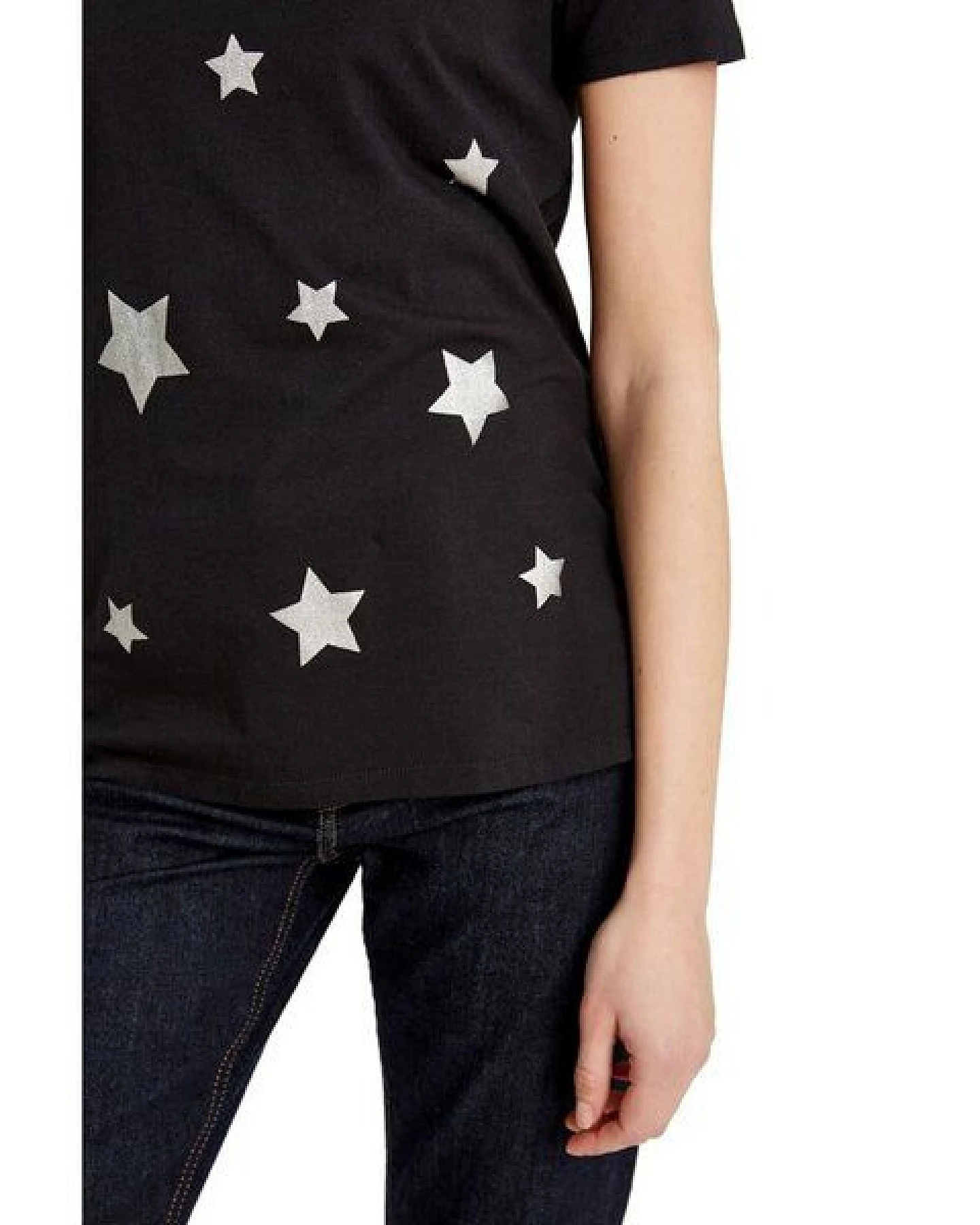 People Tree Damen-T-Shirt "Scatterd Stars Tee" in Schwarz – Ansicht 3