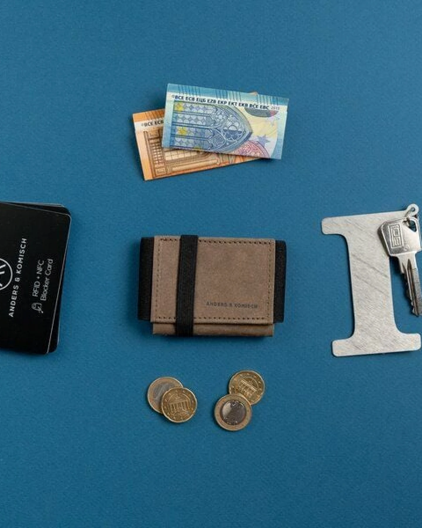 ANDERS & KOMISCH Kleines Portemonnaie mit Schlüsselanhänger für 1-3 Schlüssel – Ansicht 2