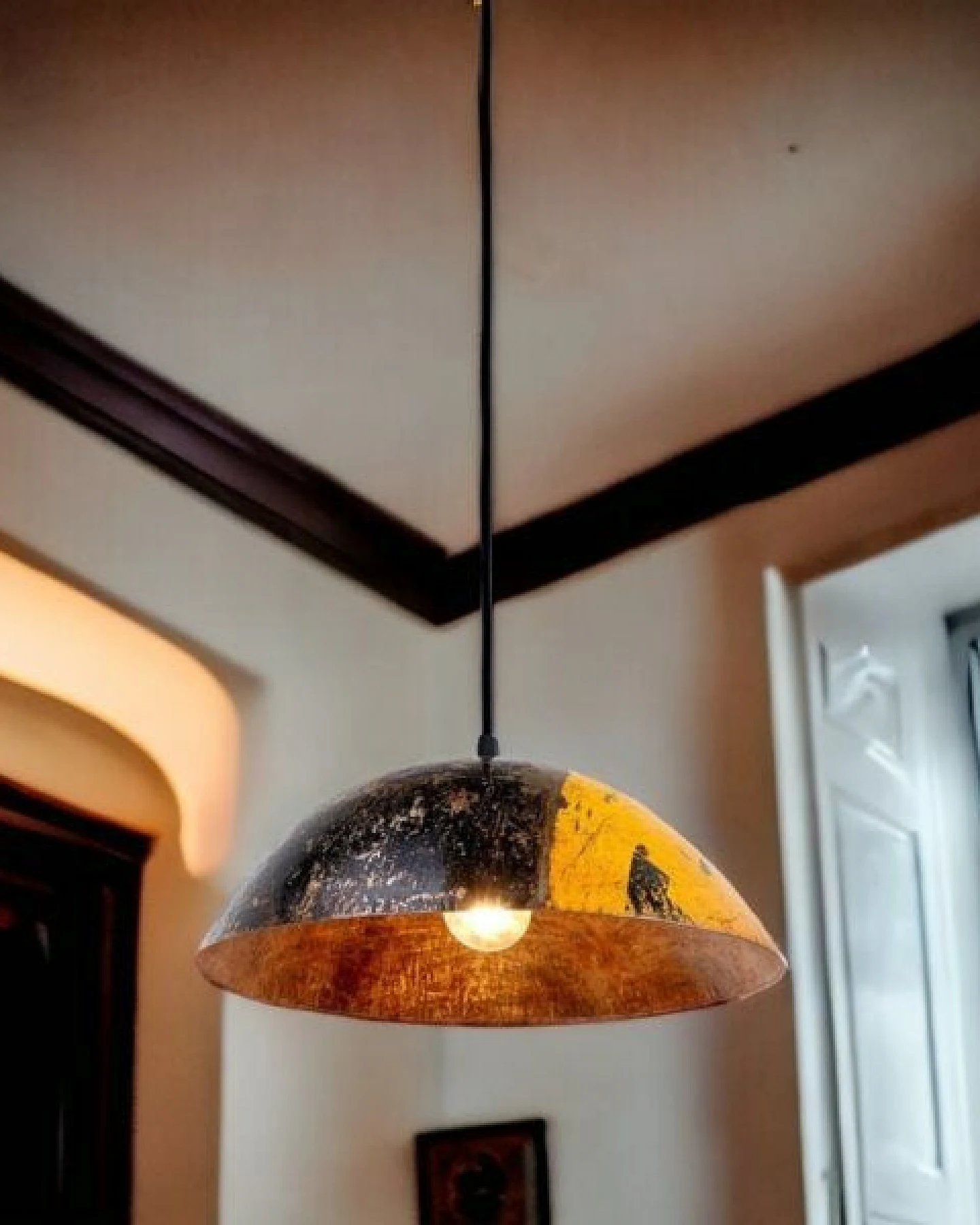 Moogoo Creative Africa Kleine Deckenleuchte aus recycelten Ölfässern 34cm Durchmesser Industrial Design Upcycling – Ansicht 4