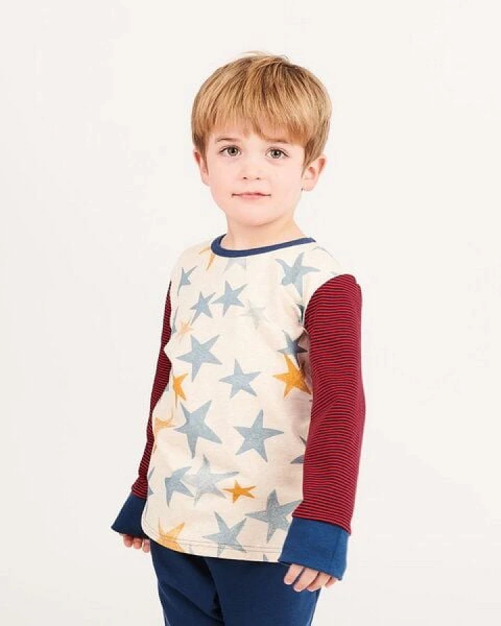 Cheeky Apple Jungen Langarm-Shirt aus Bio-Baumwolle "Stars
