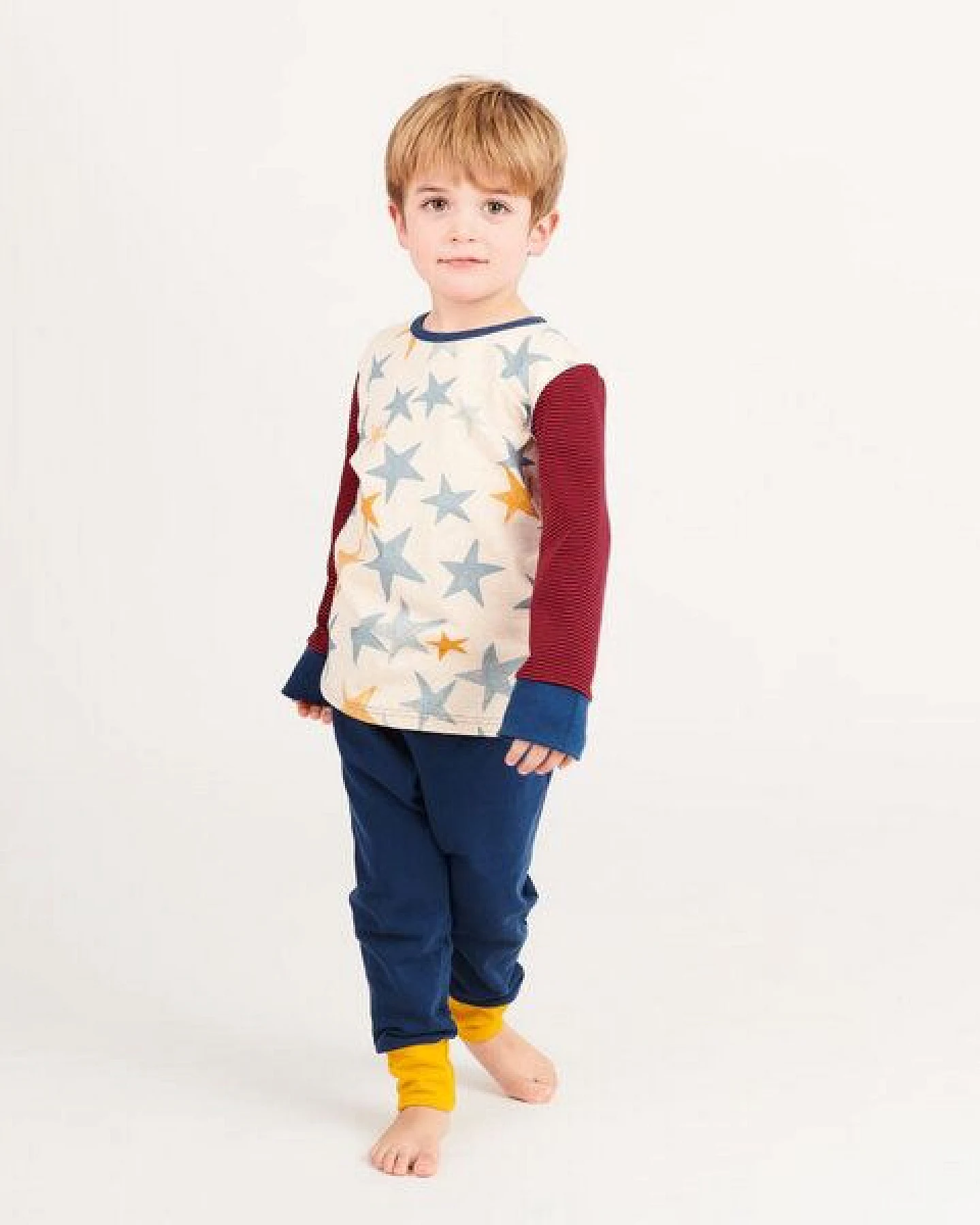 Cheeky Apple Jungen Langarm-Shirt aus Bio-Baumwolle "Stars – Ansicht 4