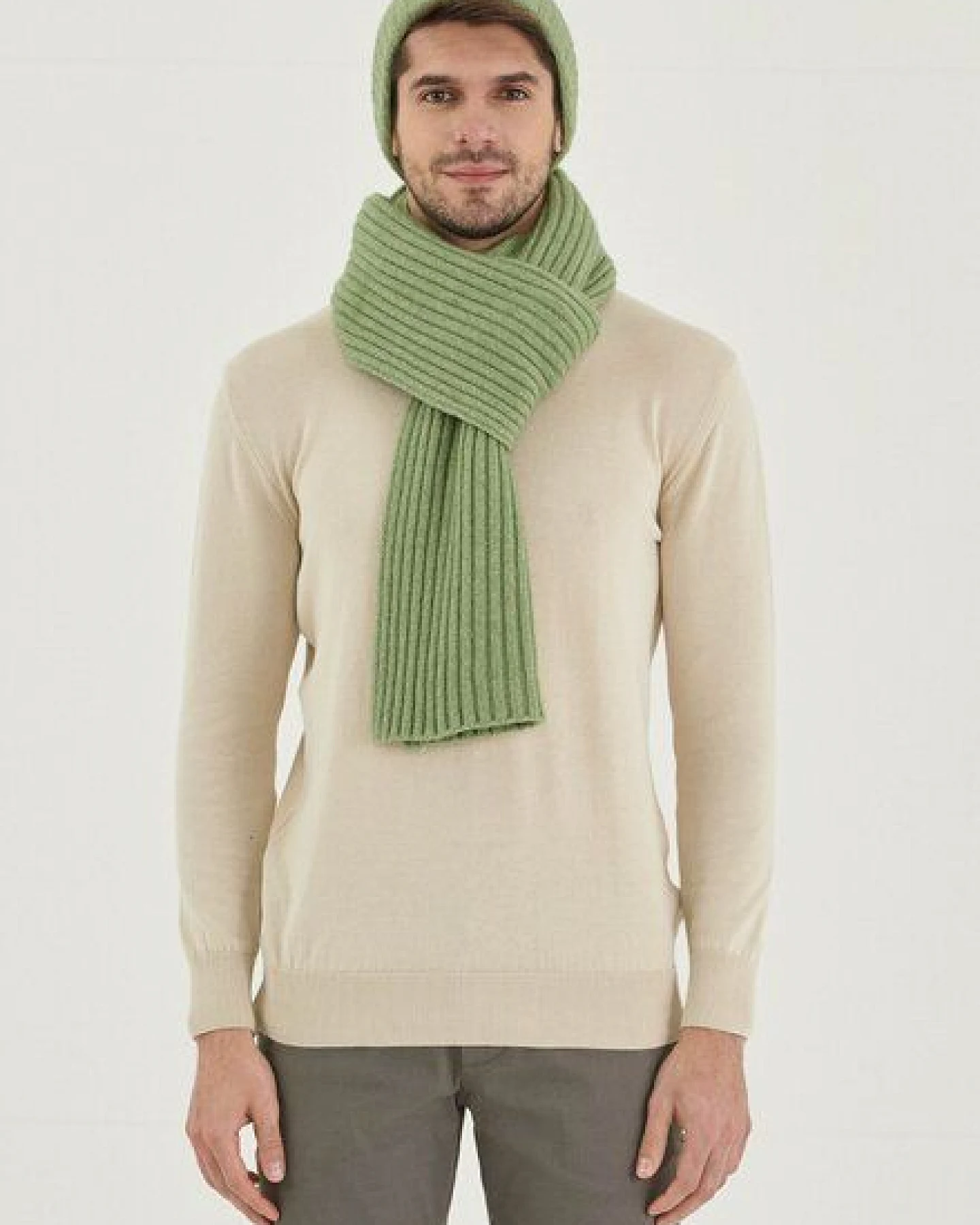ORGANICATION Unisex Strickschal aus Bio-Merinowolle und Bio-Baumwolle – Ansicht 2