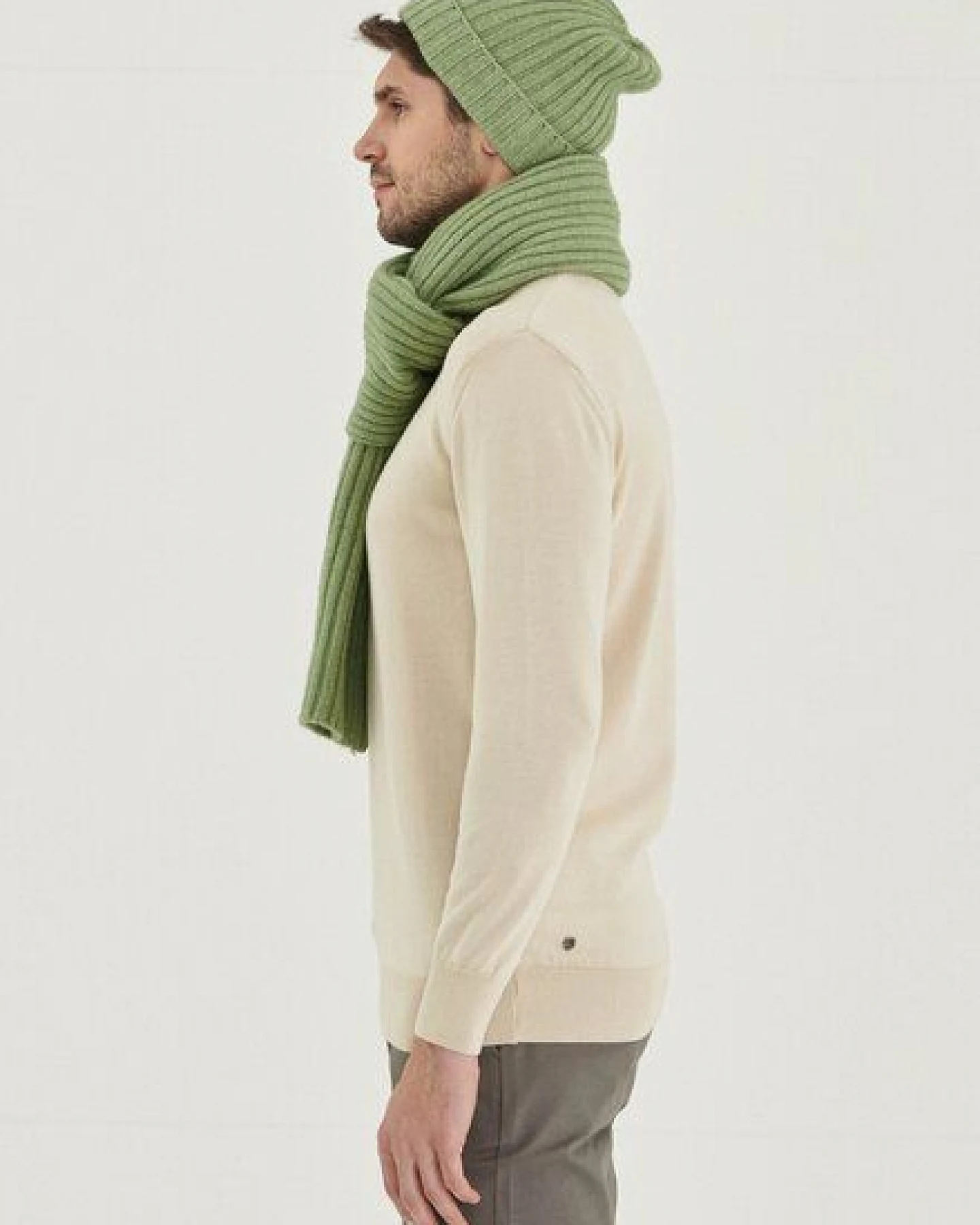 ORGANICATION Unisex Strickschal aus Bio-Merinowolle und Bio-Baumwolle – Ansicht 3