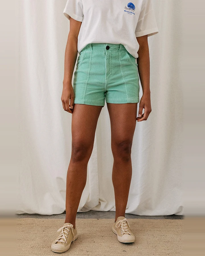 TWOTHIRDS Damen vegan Kurze Rippe Kakadu Mint Leaf
