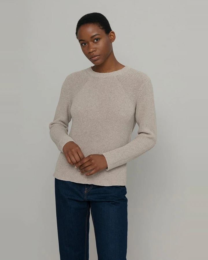 Rifo-Lab Damen vegan Pullover Fanny Beige