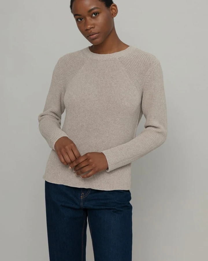 Rifo-Lab Damen vegan Pullover Fanny Beige