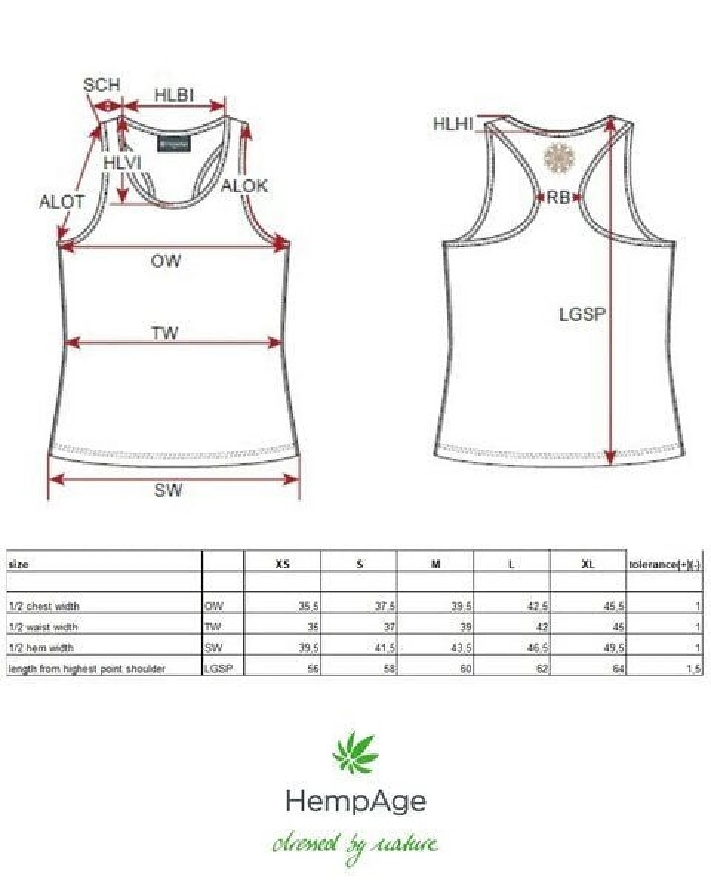 HempAge Damen Yoga Tanktop Hanf/Bio-Baumwolle – Ansicht 3