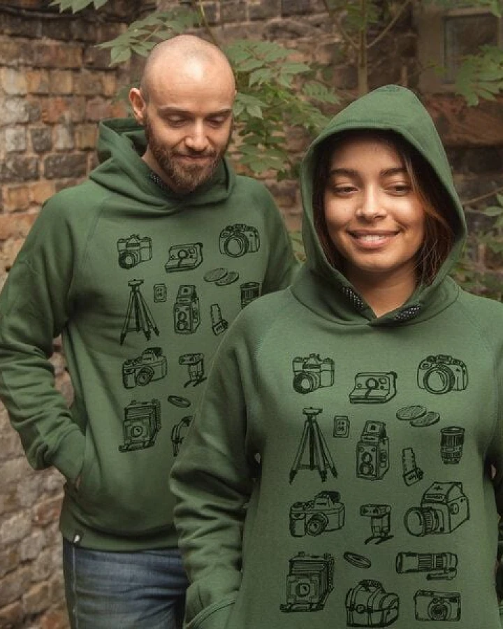 päfjes Fotokameras/Photo Camera- Fair gehandelt - Unisex Bio Hoodie / Kapuzenpulli