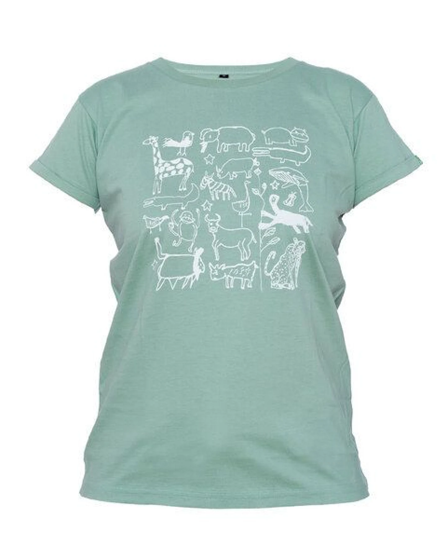Kipepeo-Clothing Damen T-Shirt aus Bio-Baumwolle SERENGETI Mintgrün – Ansicht 3