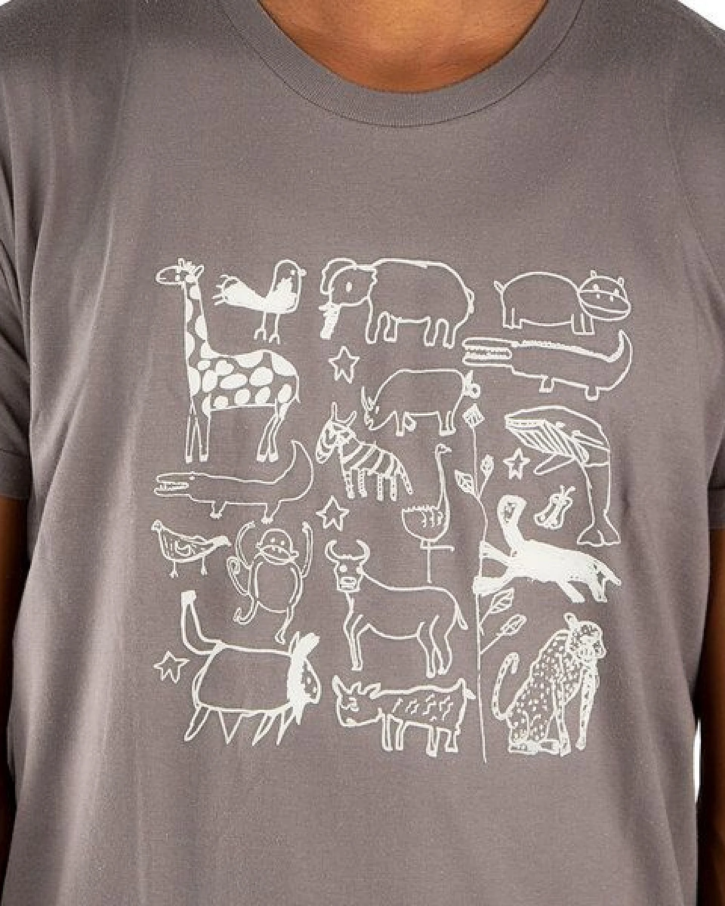 Kipepeo-Clothing Herren Print T-Shirt aus Bio-Baumwolle „Serengeti“ – Ansicht 3