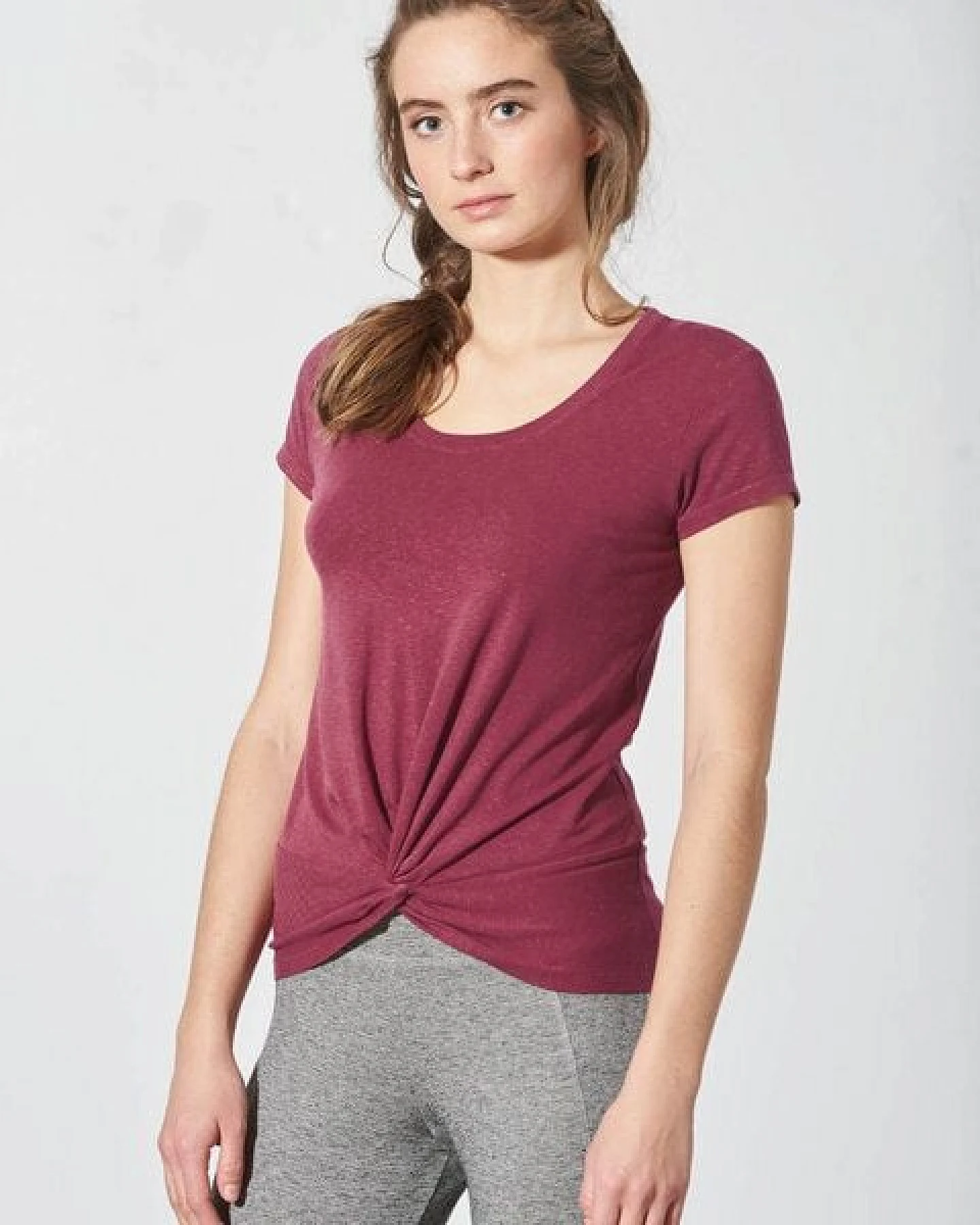HempAge Damen Yoga T-Shirt Hanf/Bio-Baumwolle – Ansicht 2