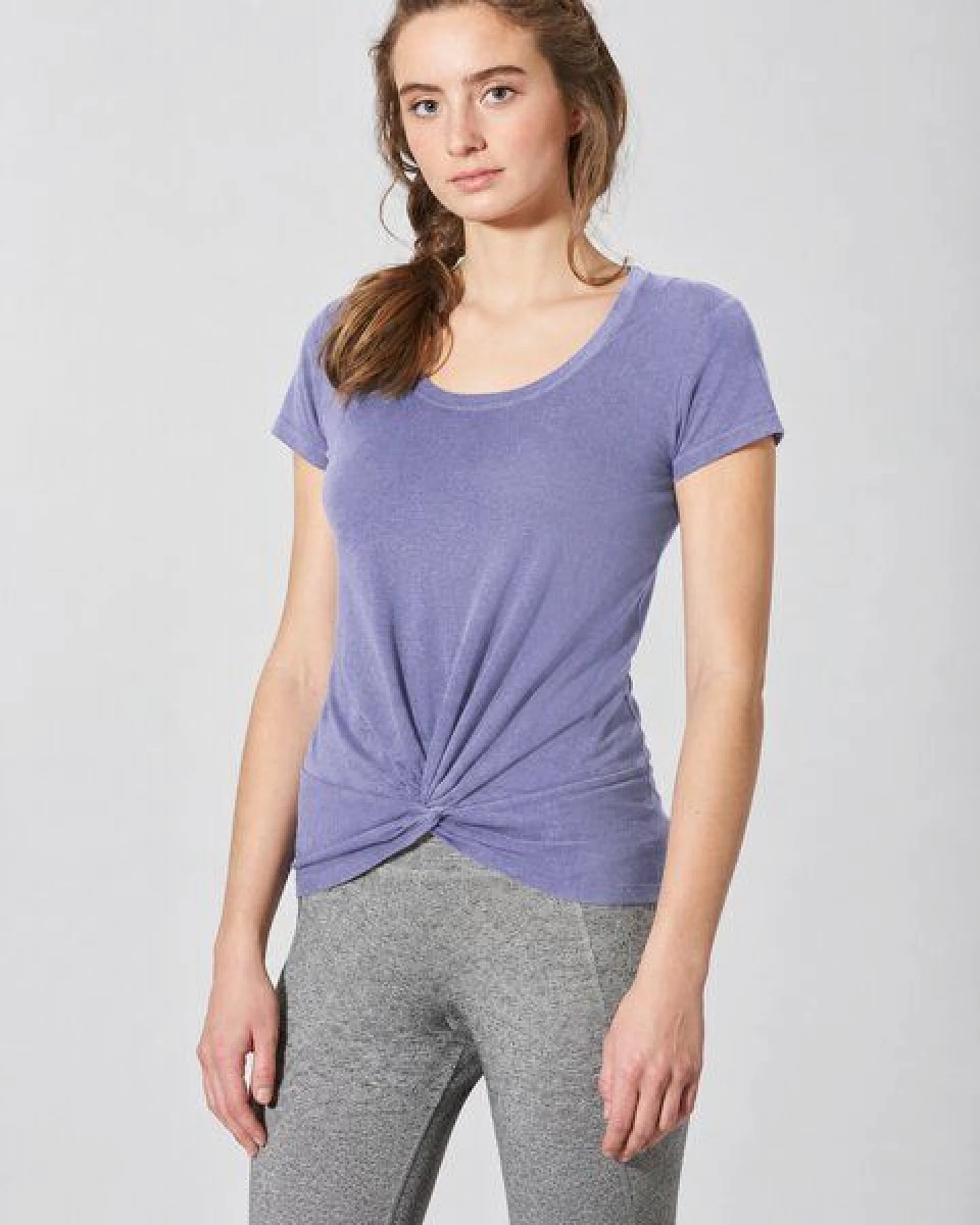 HempAge Damen Yoga T-Shirt Hanf/Bio-Baumwolle – Ansicht 2