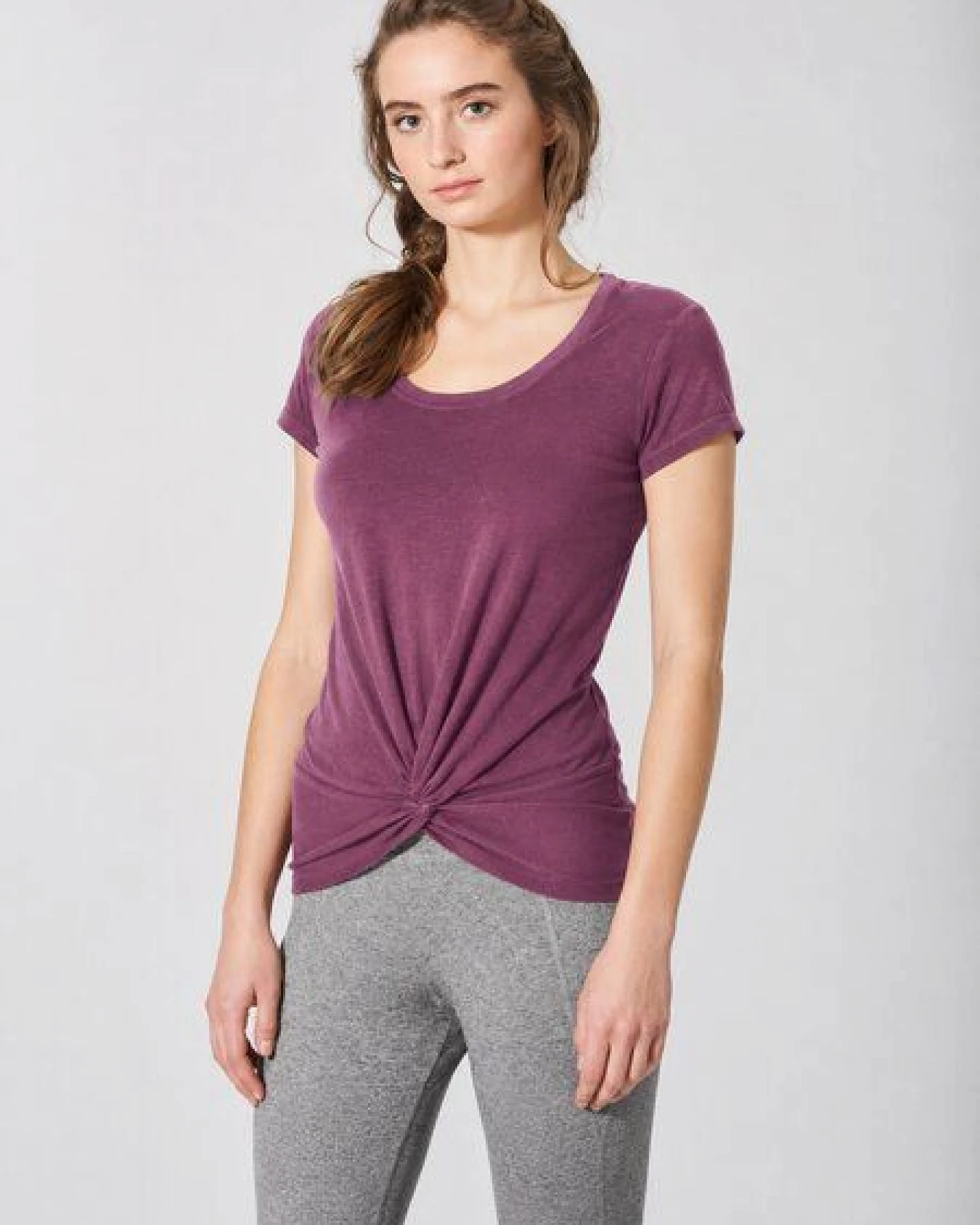 HempAge Damen Yoga T-Shirt Hanf/Bio-Baumwolle – Ansicht 2