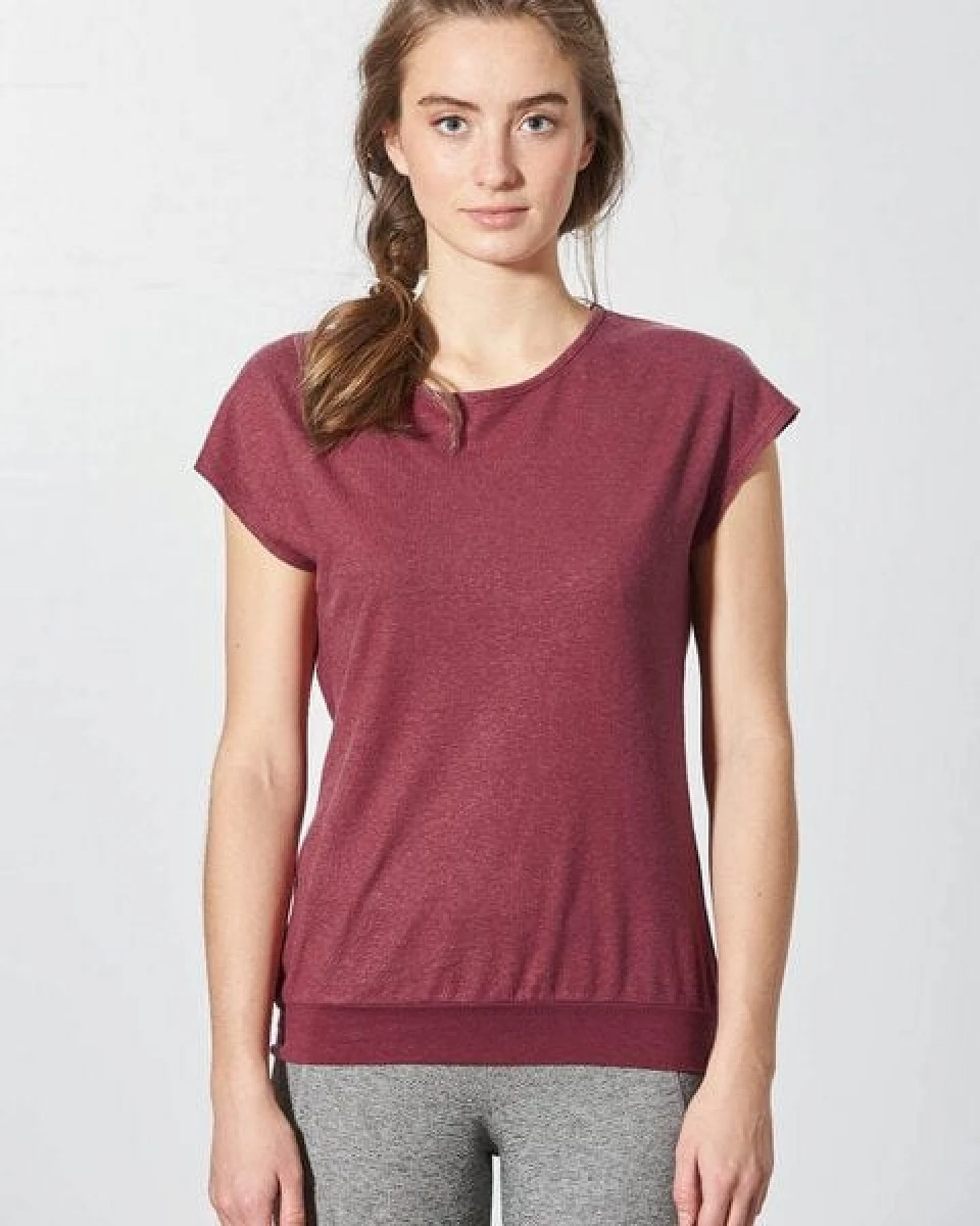 HempAge Damen Yoga T-Shirt Hanf/Bio-Baumwolle – Ansicht 2