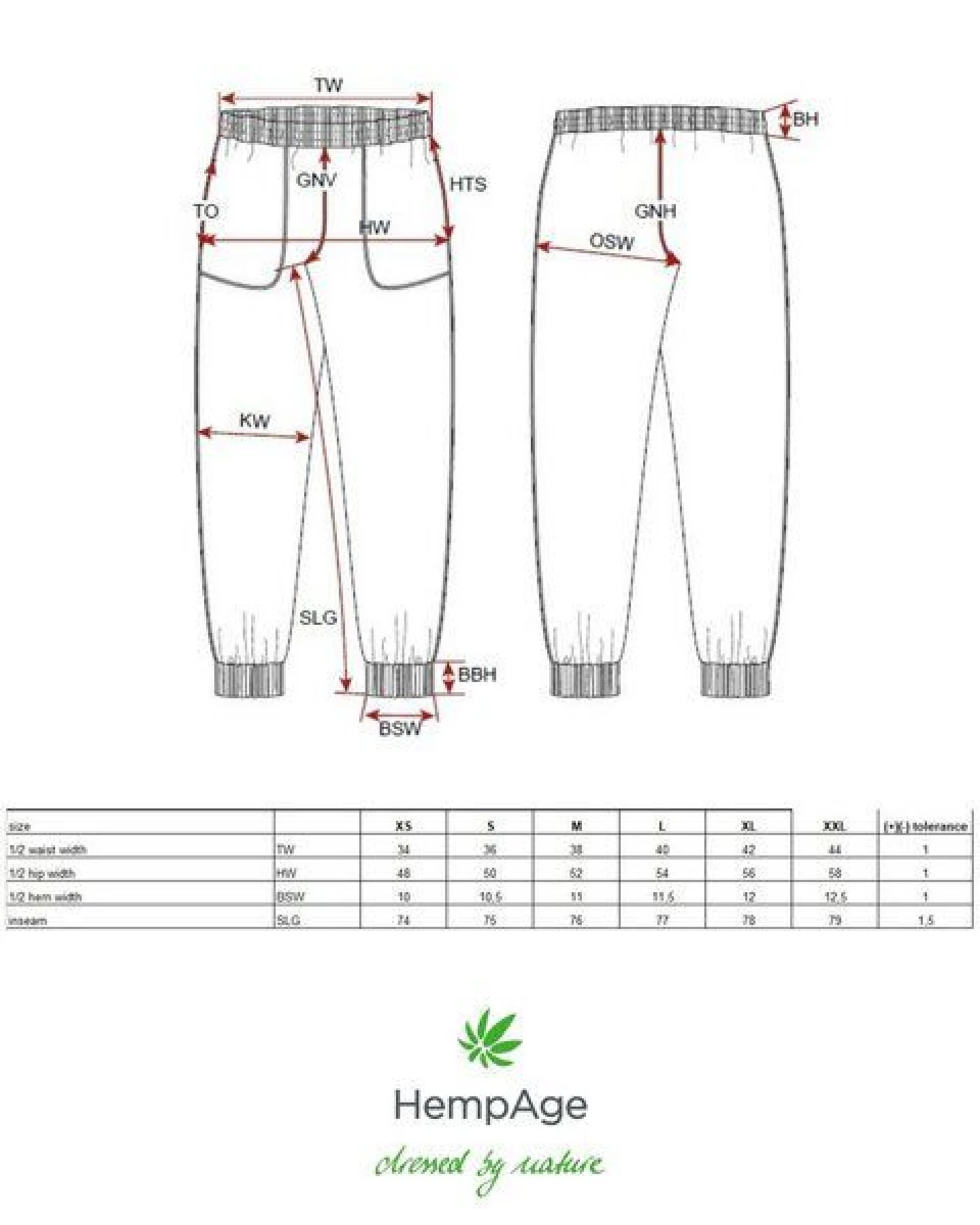 HempAge Damen Yoga Jogginghose Hanf/Bio-Baumwolle – Ansicht 3