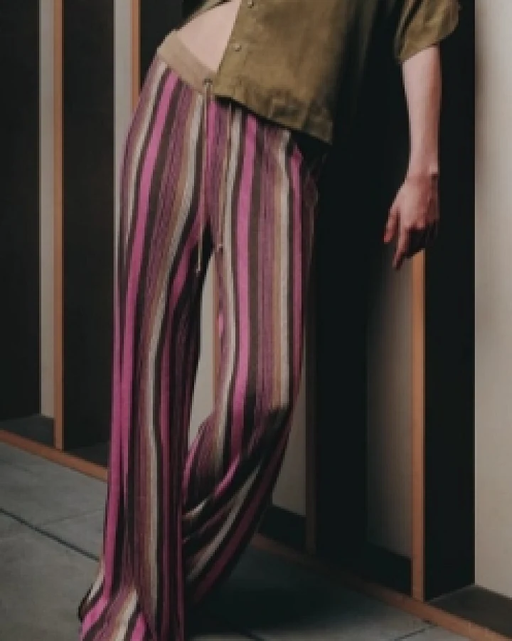KOMODO Damen vegan Hose Knit Talith Stripe Multicolour