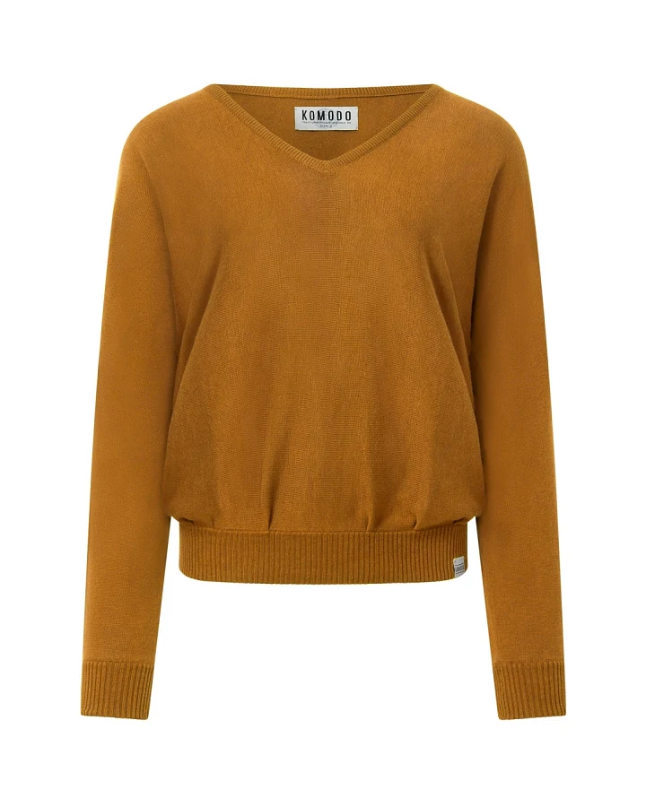 KOMODO Damen vegan Pullover Clover Camel