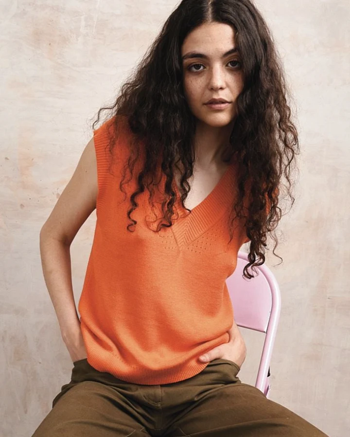 KOMODO Damen vegan Weste Sander Orange