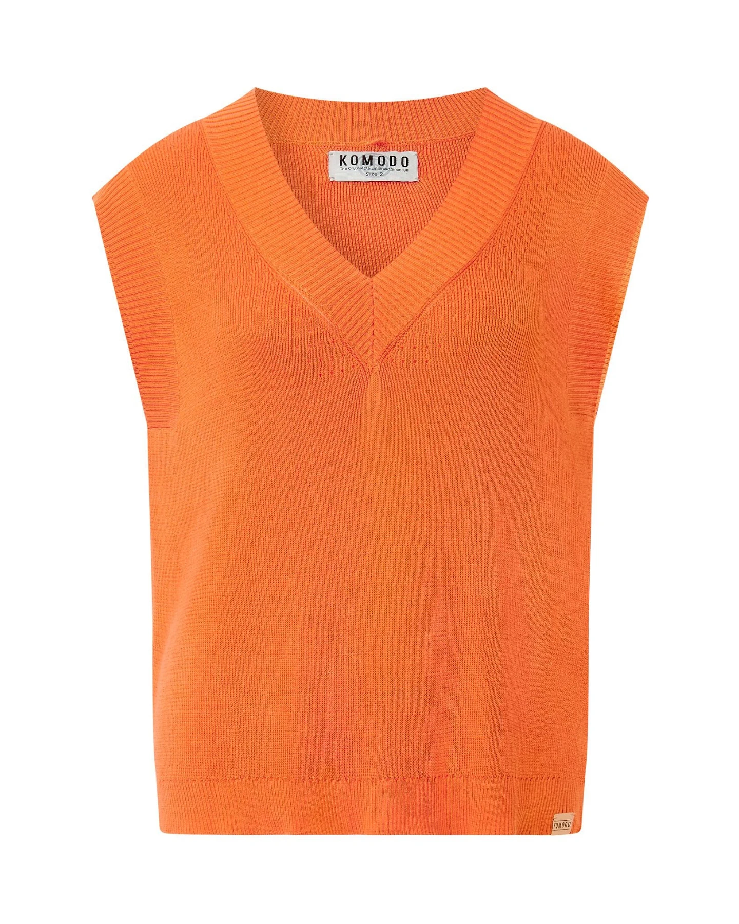 KOMODO Damen vegan Weste Sander Orange – Ansicht 2
