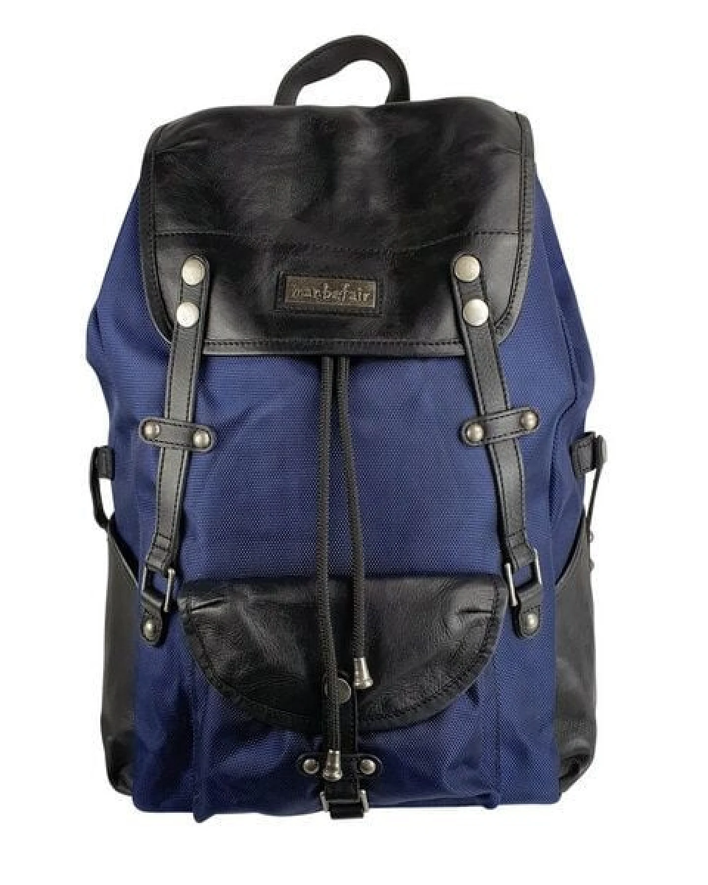 manbefair Robuster Laptop Rucksack Athena aus recyceltem Nylon Gewebe und Rinds-Leder – Ansicht 2