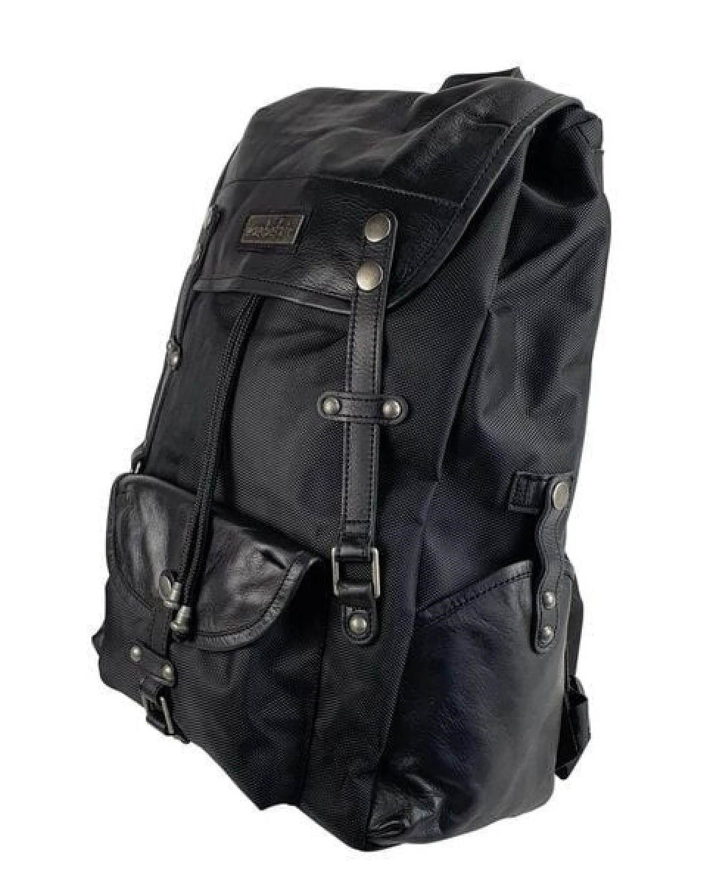 manbefair Robuster Laptop Rucksack Athena aus recyceltem Nylon Gewebe und Rinds-Leder – Ansicht 4