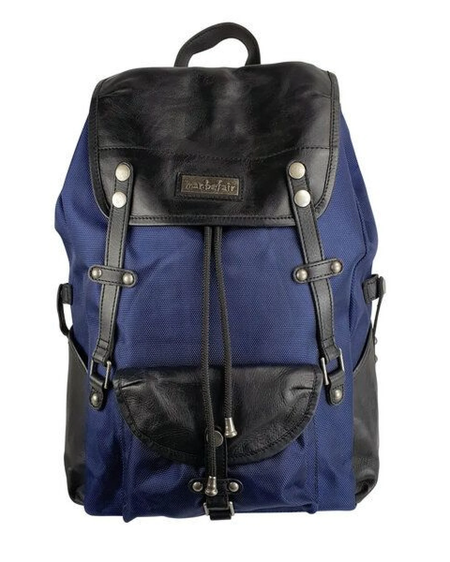 manbefair Robuster Laptop Rucksack Athena aus recyceltem Nylon Gewebe und Rinds-Leder – Ansicht 2
