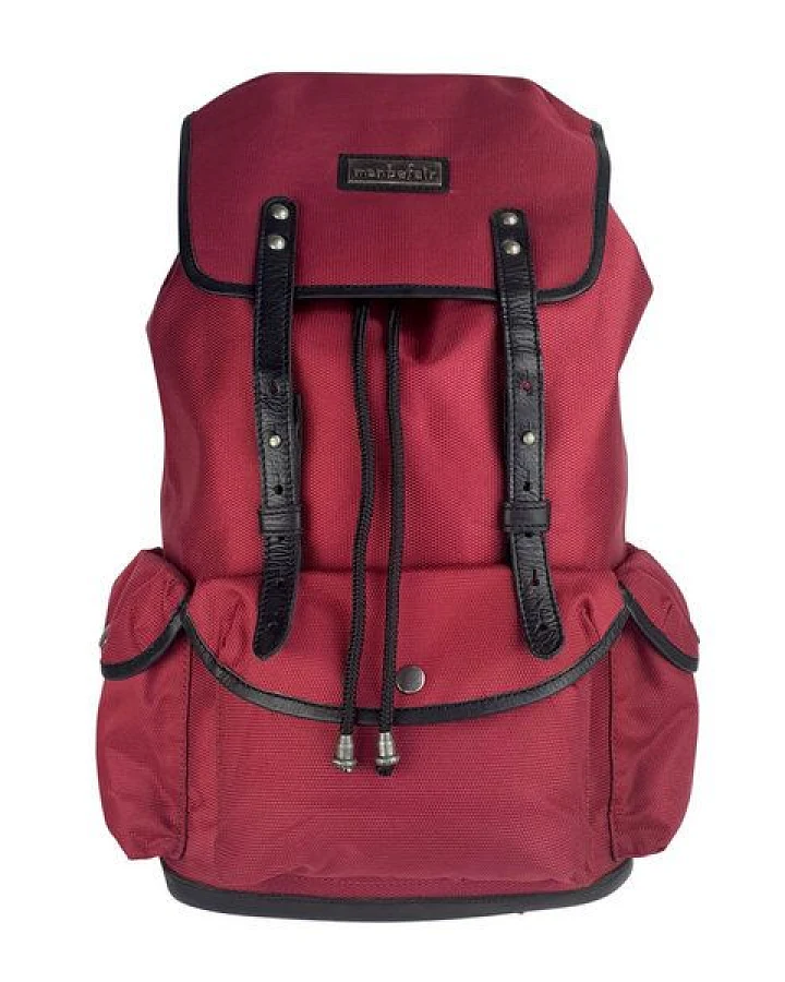 manbefair Lässiger Rucksack Vienna aus recyceltem Nylon Gewebe und Rinds-Leder