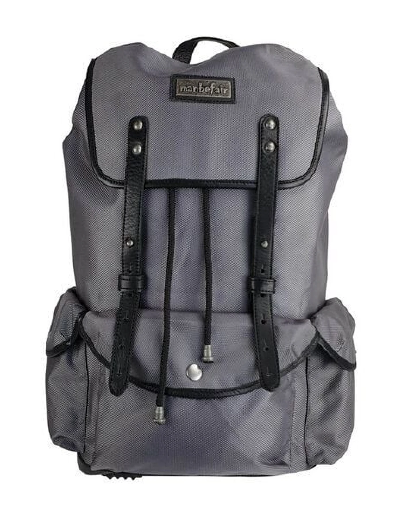 manbefair Lässiger Rucksack Vienna aus recyceltem Nylon Gewebe und Rinds-Leder – Ansicht 3