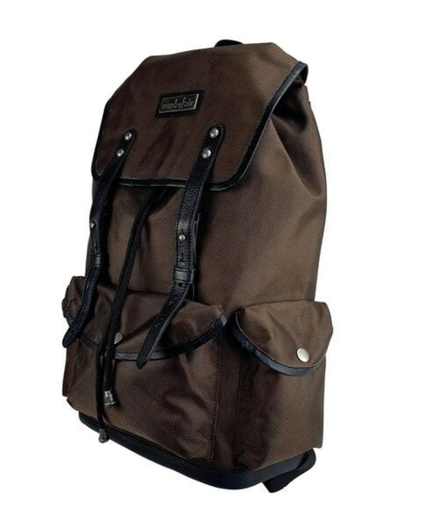 manbefair Lässiger Rucksack Vienna aus recyceltem Nylon Gewebe und Rinds-Leder – Ansicht 4
