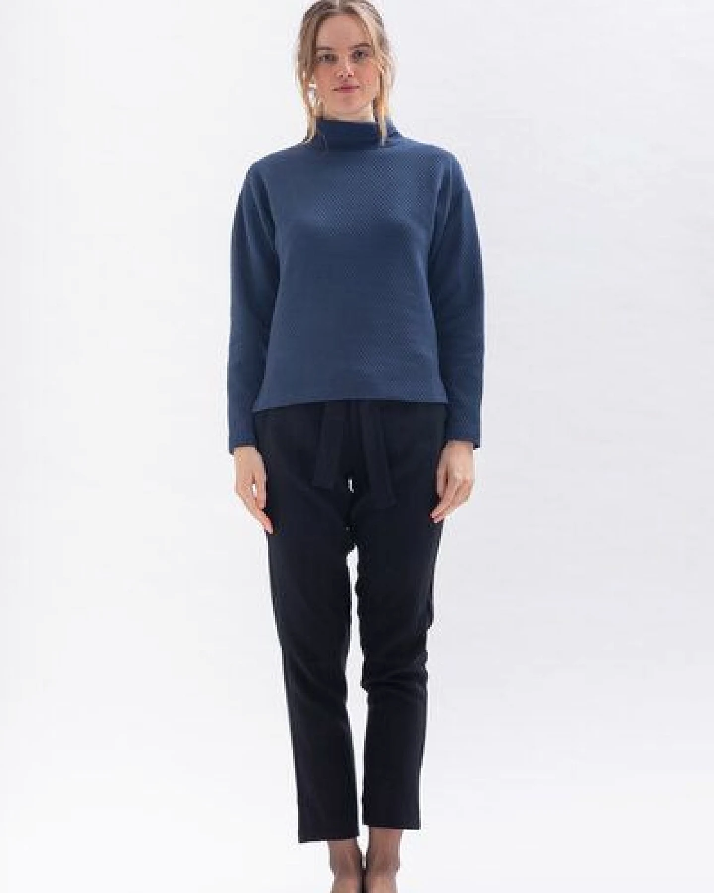 Studio Hertzberg Pullover *HAR-RRISS* mit Stehkragen aus Bio Baumwolle – Ansicht 3