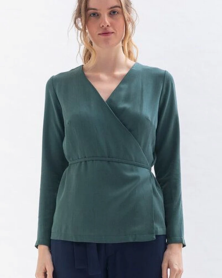 Studio Hertzberg Wickeltop WAAN-JA aus Tencel