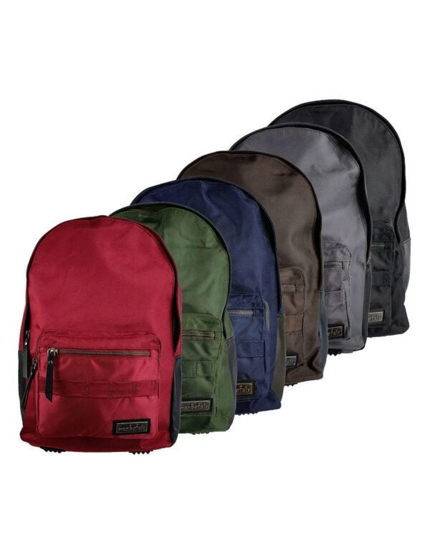 manbefair Klassischer City Rucksack Bergen aus recyceltem Nylon Gewebe und Rinds-Leder – Ansicht 2