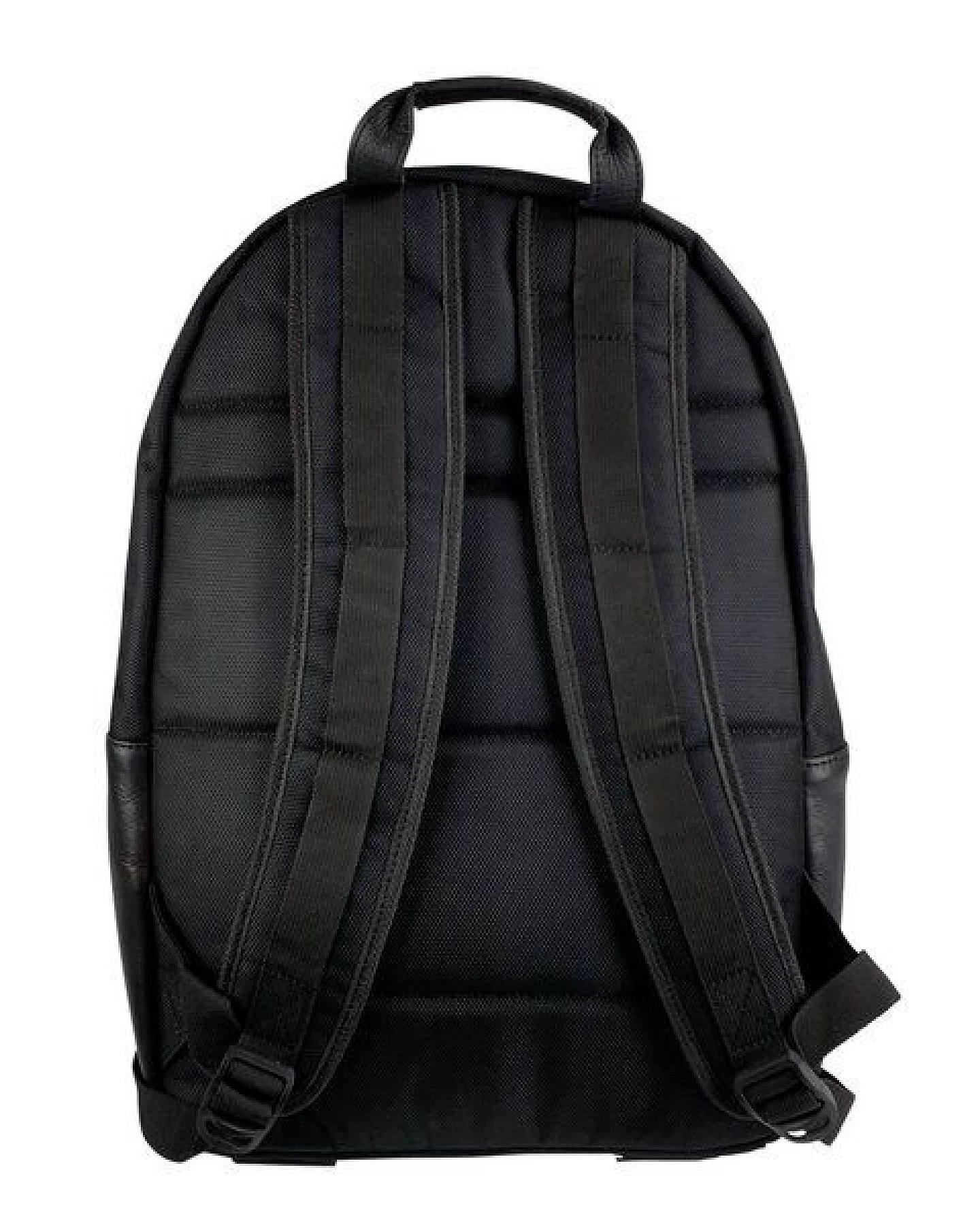 manbefair Klassischer City Rucksack Bergen aus recyceltem Nylon Gewebe und Rinds-Leder – Ansicht 4