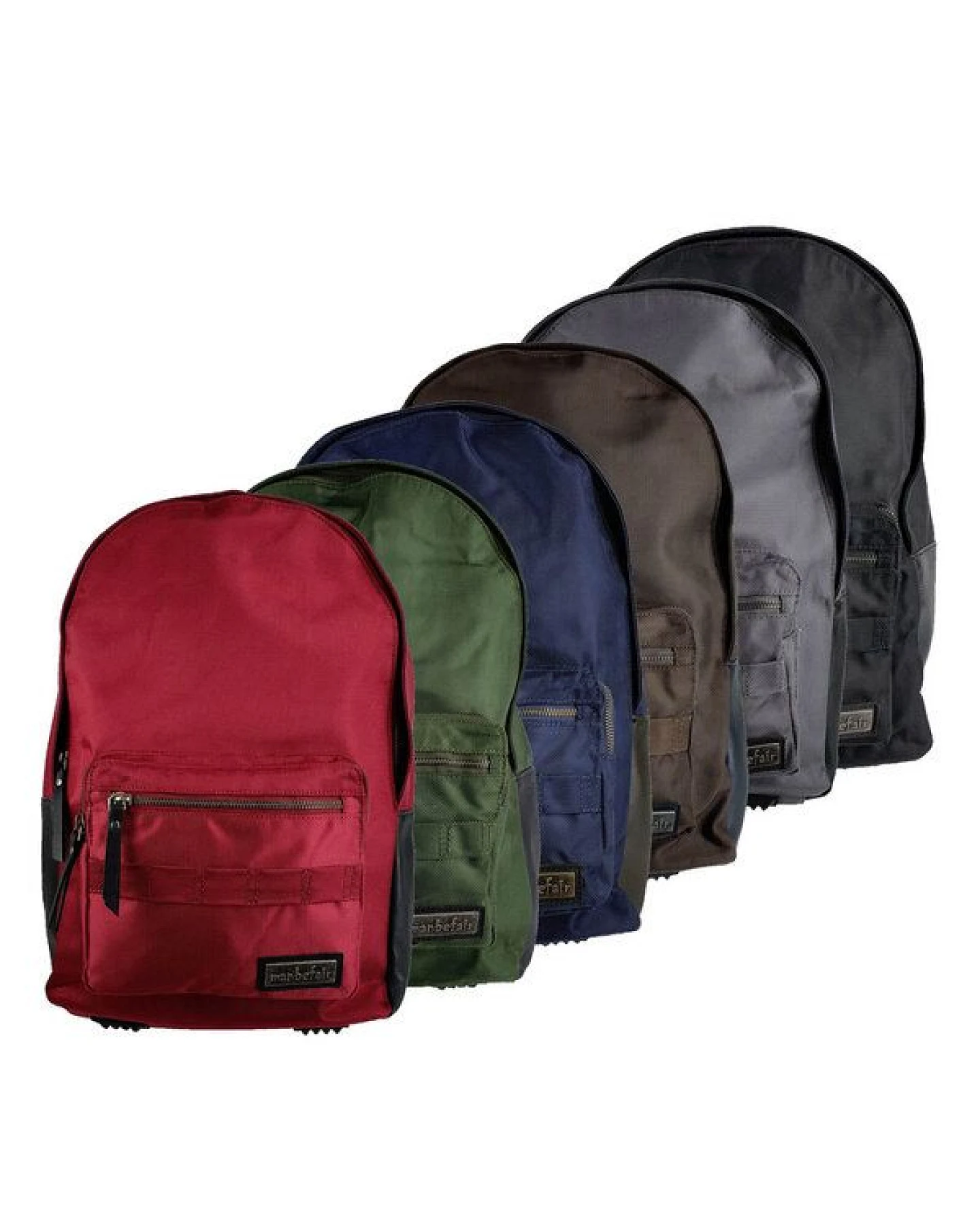 manbefair Klassischer City Rucksack Bergen aus recyceltem Nylon Gewebe und Rinds-Leder – Ansicht 2