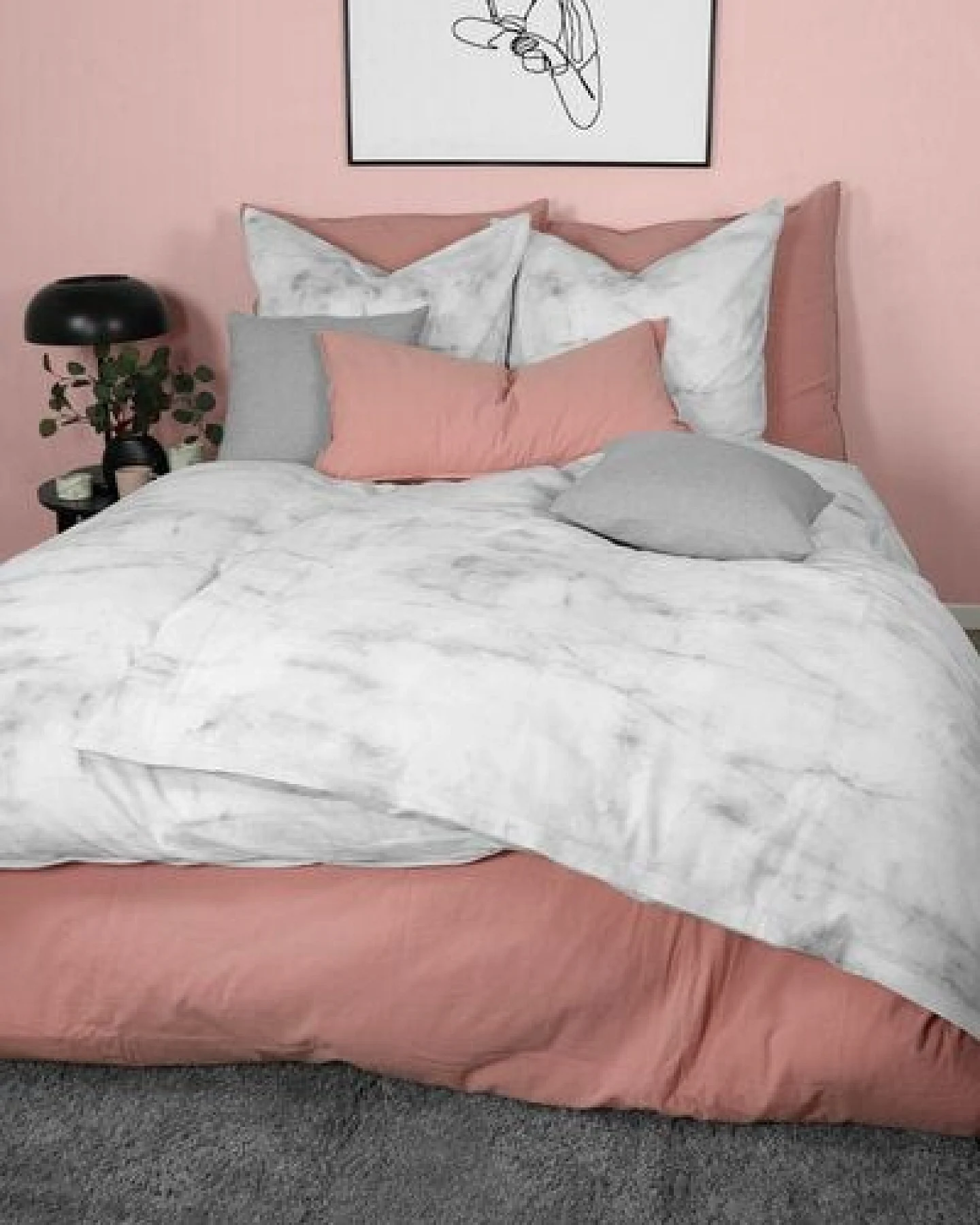 jilda-tex Linon Bettwäsche "Soft Marble" 135x200cm +80x80cm 2-tlg. 100% Bio-Baumwolle Made in Green – Ansicht 4