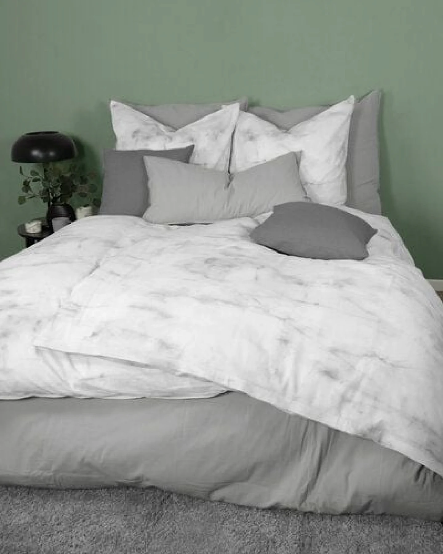 jilda-tex Linon Bettwäsche "Soft Marble" 135x200cm +80x80cm 2-tlg. 100% Bio-Baumwolle Made in Green – Ansicht 3